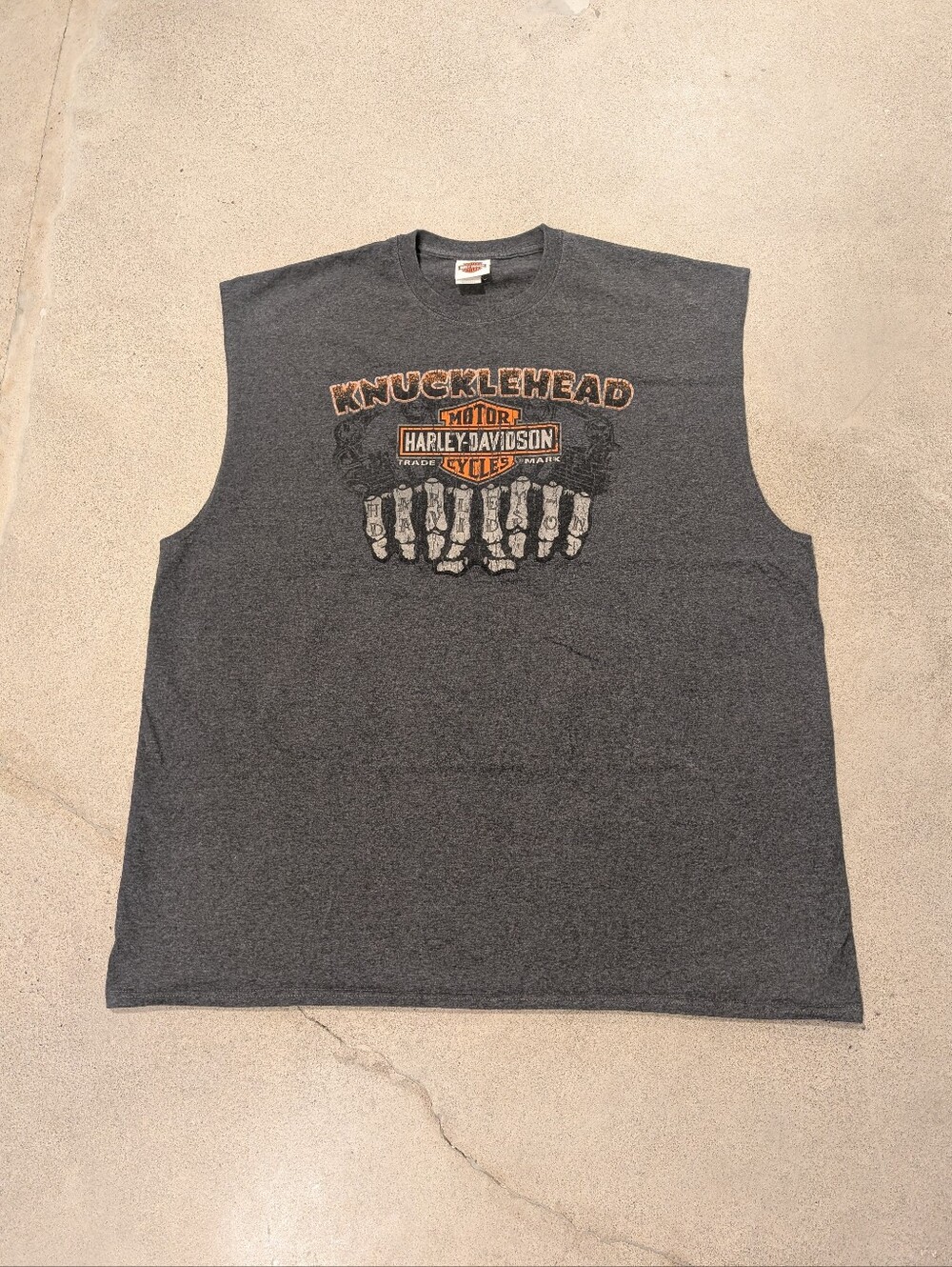 Vintage Harley-Davidson Knucklehead Sleeveless Muscle T-Shirt Los Cabos Mexico